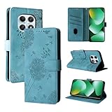Rostsant Funda para Redmi Note 15 4G Diente de león Carcasa de Cuero PU Billetera Magnético Funda del Libro con Ranuras para Xiaomi Redmi Note 15 4G Azul