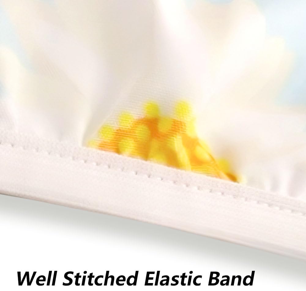 Clovers Backgrounds Elastic Edged Polyester Tablecloth,Waterproof and Oil Proof Fitted Table Covers Easy to Clean, Fitted for 60"x60" Table Style 2875