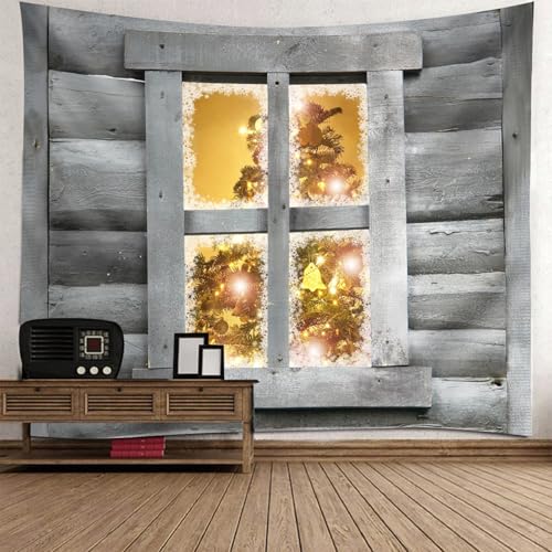 Tenture murale sapin de Noël pour créer une ambiance de fête chaleureuse dans la chambre
