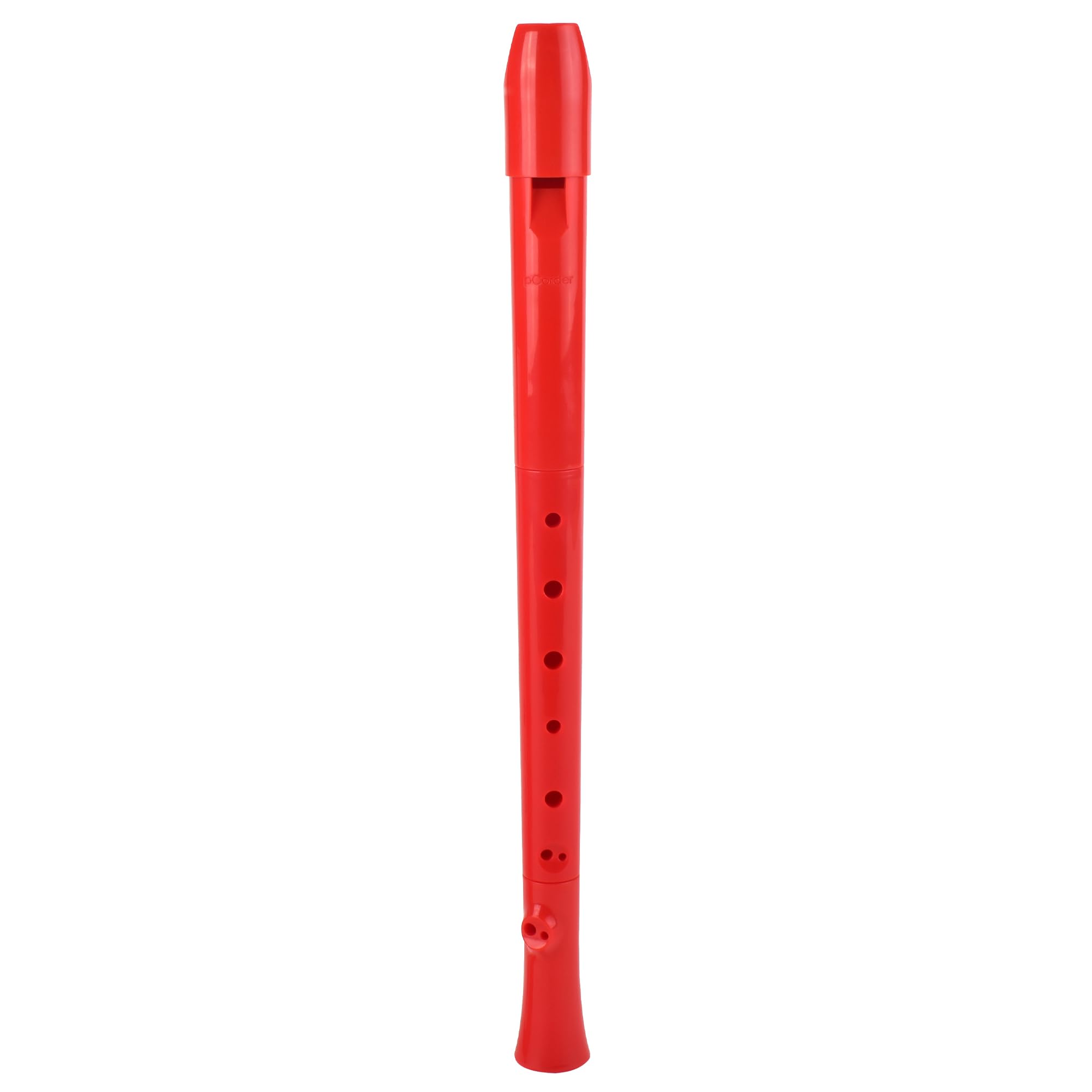 PCORDER pInstrument pCorder Plastikowy rejestrator sopranowy z kartonowym etui, doskonały standard dźwięku i łatwy do czyszczenia, instrument do nagrywania muzyki dla początkujących, czerwony