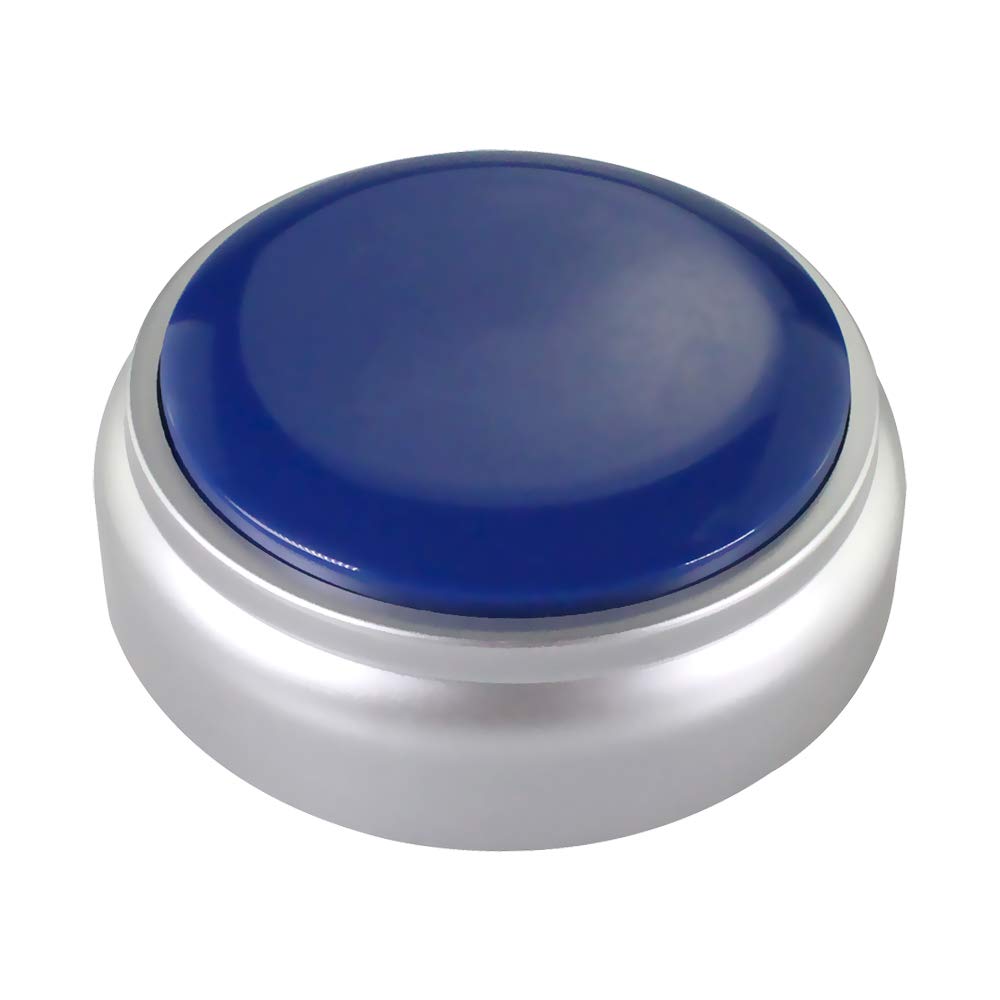 Cover Record Buttons for Communication Buzzers for Game Show Record Buttons 30 Seconds Voice Record Button Gift Answer Buzzers (Blue+Silver)
