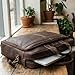 Rasavi Genuine Leather Laptop Messenger Bag for Men– 18 Inch Briefcase Satchel with Shoulder Strap for Office, Travel, Business & Work- Rustic Brown