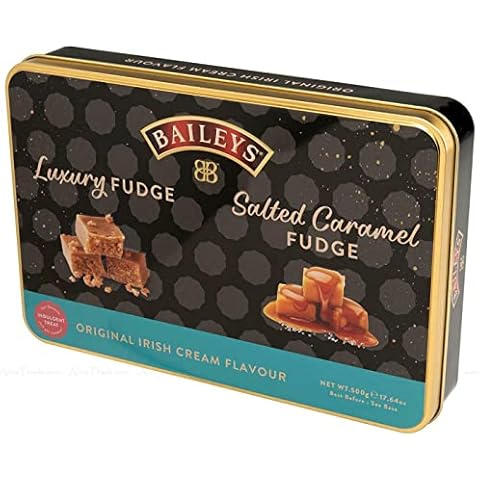 Gardiners of Scotland Luxury Salted Caramel Fudge Gift Tin Box Irish Cream Flavour (Salter Caramel, 500g) Cover