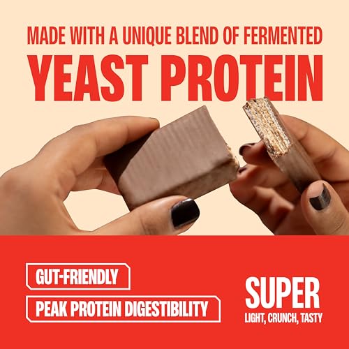 Image of SuperYou Assorted Protein Wafer Bars (Pack of 20)|10g Protein, 3g Fiber, No Added Sugar|Yeast Fermented Protein|Energy Bars|Crunchy Wafer Bar|100% Vegetarian|No Palm Oil|800g