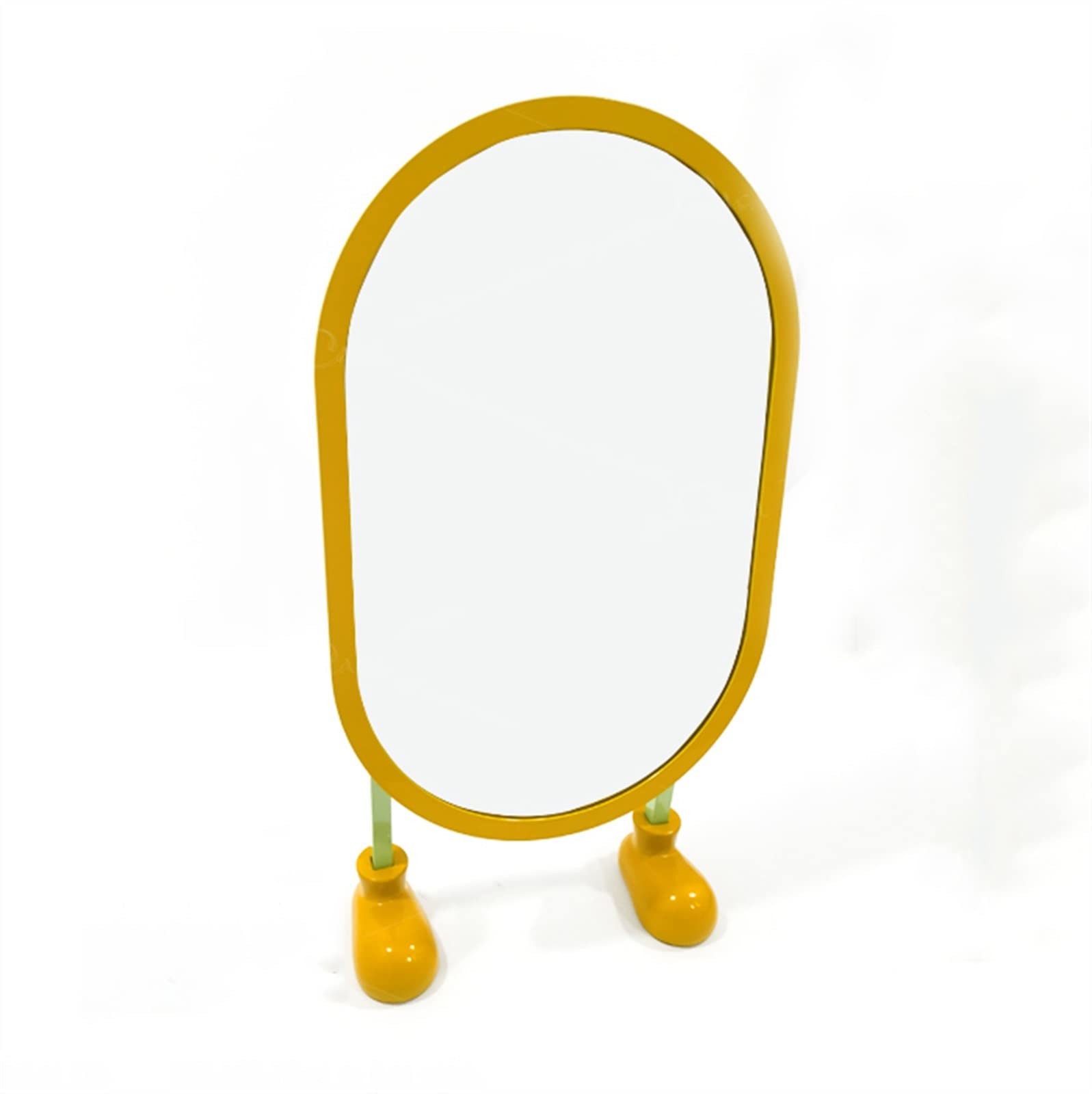 LJHFG63KUYT Vanity Mirror Bedroom Makeup Mirror Simple Desktop Cream Yellow Cartoon Cute And Interesting High-definition Household Personal(Yellow)