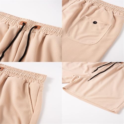 Shorts deportivos para hombre con bolsillos y cintura ajustable miniatura 6
