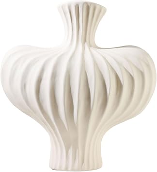 Ceramic Rustic Farmhouse Flower Vase, Boho Vase for Home Decor, Terracotta Vase for Living Room, Table, Shelf, Mantel Decoration, Farmhouse,C,S