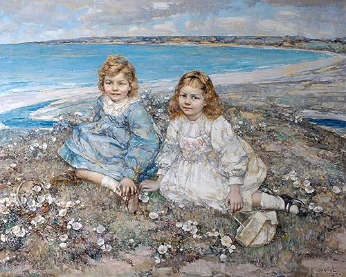 Toile affiches d'art de qualite anti-reflet peinture les filles de Bertram F Roberts