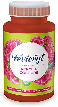 Pidilite Fevicryl Acrylic Colour 500 Ml Indian Red