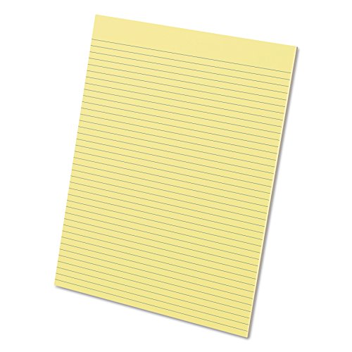 Ampad Evidence Glue top 8-1/2 x 11 Pads, Narrow Rule, Canary, 50 Sheets per Pad, 12 Pack (21-218)