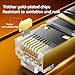 DiamondTiger Cat 8 Ethernet Cable, High Speed 40Gbps 2000Mhz Network Cord RJ45 Shielded Indoor Heavy Duty LAN Cables Compatible for Gaming PC PS5 Xbox Modem Router(10FT/3M)