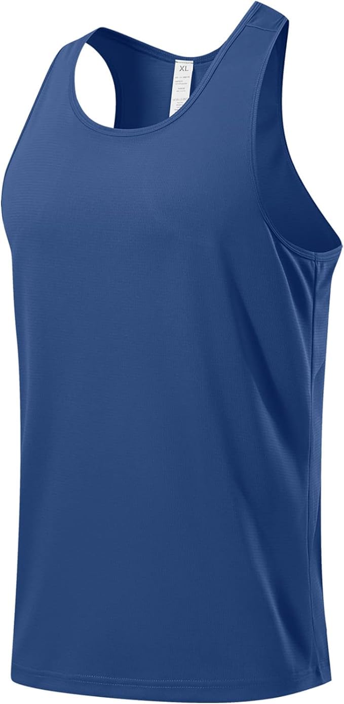 USUN Gimnasio Músculo Tank Top Sin Mangas Culturismo Suelto Ligero y Transpirable Absorción de Sudor Finas Correas Camiseta de Tirantes para Hombre Deportivo Camiseta Top de Deporte para Hombre
