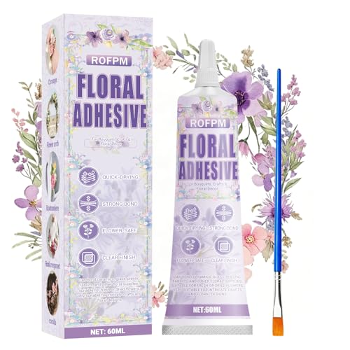 ROFPM Floral Glue Kit Clear 60ml Floral Adhesive for Flowers Wristlet