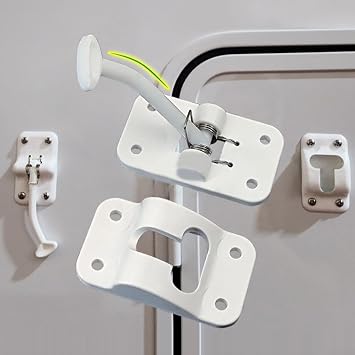 Replacement T Style Door Catch Latch for RVs and Fifth Wheel Trailers, Left Open Door Design, ABS Material Offering Reliable Door Holding
