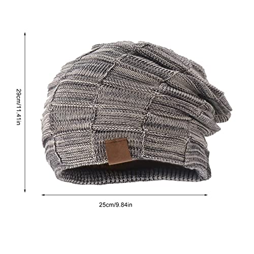 Gorro grosso para mulheres | malha quente despojado para homens e mulheres - camada dupla, chapéu ma