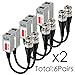 VIMVIP® 6 Pairs (12 Pcs) Mini CCTV BNC Video Balun Transceiver Cable