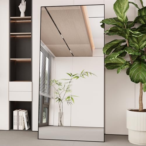 Image of LFT HUIMEI2Y 71 inchx32 inch Full Length Mirror, Black Floor Mirror