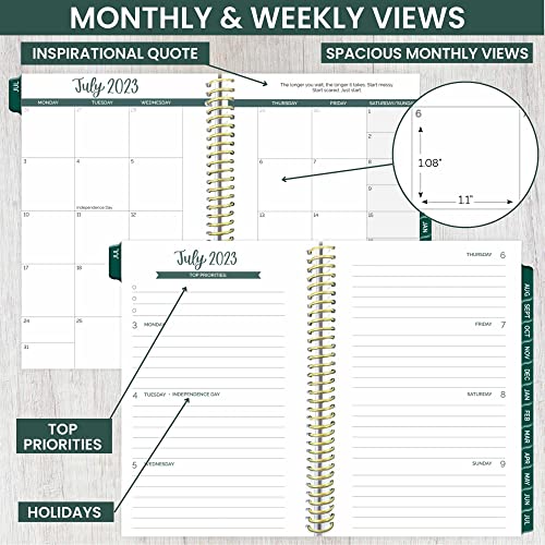 Bloom Daily Planners 2023-2024 Pocket Planner - 4” X 6” - (July 2023 - July 2024) - Mini Weekly/Monthly Agenda Organizer & Calendar Book - Boho Greenery #TOP2