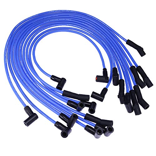 New Racing 9Mm Blue Spark Plug Wire Set Ignition Wire Set Replacement For Ford F-150 F150 Mustang 5.0L 5.8L, Sbf 302 #TOP2