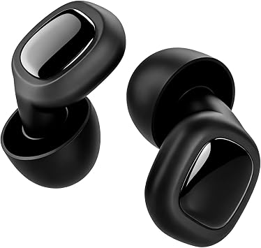 Ultra Soft Ear Plugs - 55dB SNR Noise Reduction Hearing Protection - Reusable Earplugs Flexible Comfortable Fit for Noise Sensitivity, Sleep, Work, Study, Airplane, Concerts & Festivals Black