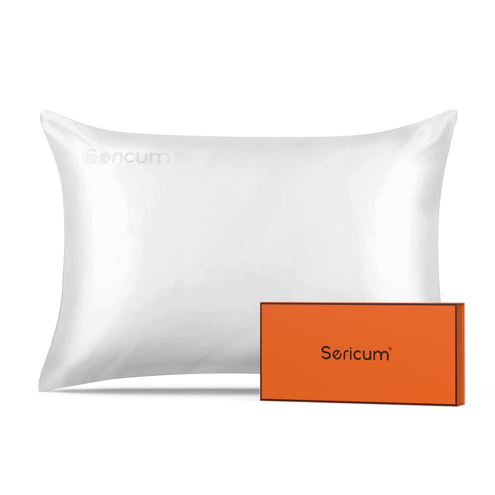 Sericum Silk Pillowcase for Hair and Skin, Ivory Silk Pillowcase Queen Size, Ultra Smooth & Soft Pillow Cases with Envelope Closure, 22 Momme Silk Pillow Slip Cover 1pc