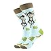 Livwellia 3 Pair Winter Snow World Skiing Patterned Mid-Calf Socks, Knit Fabric, Comfort Unisex Socks-52-One Size