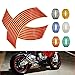 N&G Calcomanía Reflectante para Llantas de Ruedas de de 14, 17 o 18 Pulgadas para Ruedas de Motocicleta Coche Bicicleta Bicicleta Noche Reflectante decoración de Seguridad Raya Universal (Rojo)