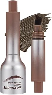 SHE Brow-Fection Angled Brush & Dip- Espresso Hair-Like Strokes Liquid Eyebrow Gel Pen Easy To Color Long Lasting Quick Drying Natural Shaping Outlining Filling Eyebrow Makeup,1.2 ml
