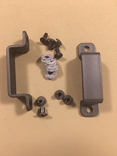 Footman Belt Loop with Hardware, Kydex Holster Belt Clip for Concealed Carry, Tactical Gear, Black (1 Pair)