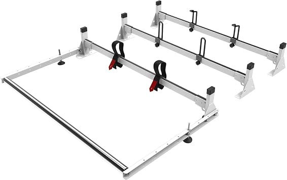 StarONE Heavy Duty Steel Van Ladder Rack with Rear Cargo Roller, 3 Bars Roof Rack Fit for 2011-2025 Nissan NV1500/2500/3500, 800LBS Capacity, No-Drill Installation for Ladders and Pipes