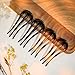 minihope French Hair Forks Tortoise Shell W Shape Updo Hair Pins Clips for Thin Thick Hair, 3.5 inch Classic 3 Prong Bun Hair Sticks Chignon Women Vintage Hairstyle Accessories, 4 Count.