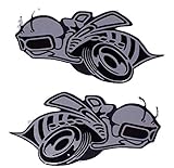 PAIR Black/Gray Rumble bee Decal Sticker Sizes Great for Cups Phones Helmets or Car Truck