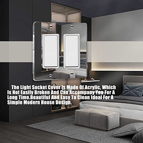 1 Pcs Mirror Light Switch Wall Plate Plates Decorative Electrical Outlet Cover Plates Acrylic 2 Gang Wall Outlet Covers Mirror Switch Plates by Alckerou - Used condition - Image 6
