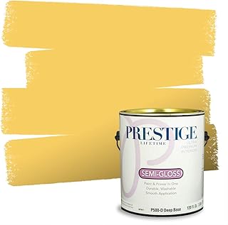 PRESTIGE Interior Paint and Primer in One, Laser Lemon, Semi-Gloss, 1 Ga...