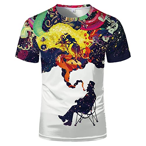 XHXJFGBKCamiseta de Entrenamiento de Fitness de Manga Corta con Estampado de Color 3D con Estampado de Jazz para Hombre para Unisex Cover