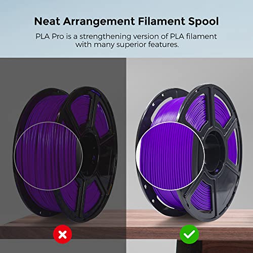 Image of FLASHFORGE 3D Printer Filament, PLA PRO Filament 1.75mm, 1KG Spool (2.2lbs), Dimensional Accuracy + /- 0.02mm for FDM 3D Printers, Better Tenacity & No Knotting (Purple)