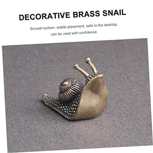 Escultura de caracol de latón COHEALI de diseño vintage artesanal para decorar mesas de despacho 3
