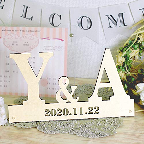 Amazon | イニシャルボード 木製 ウエディングアイテム 結婚式