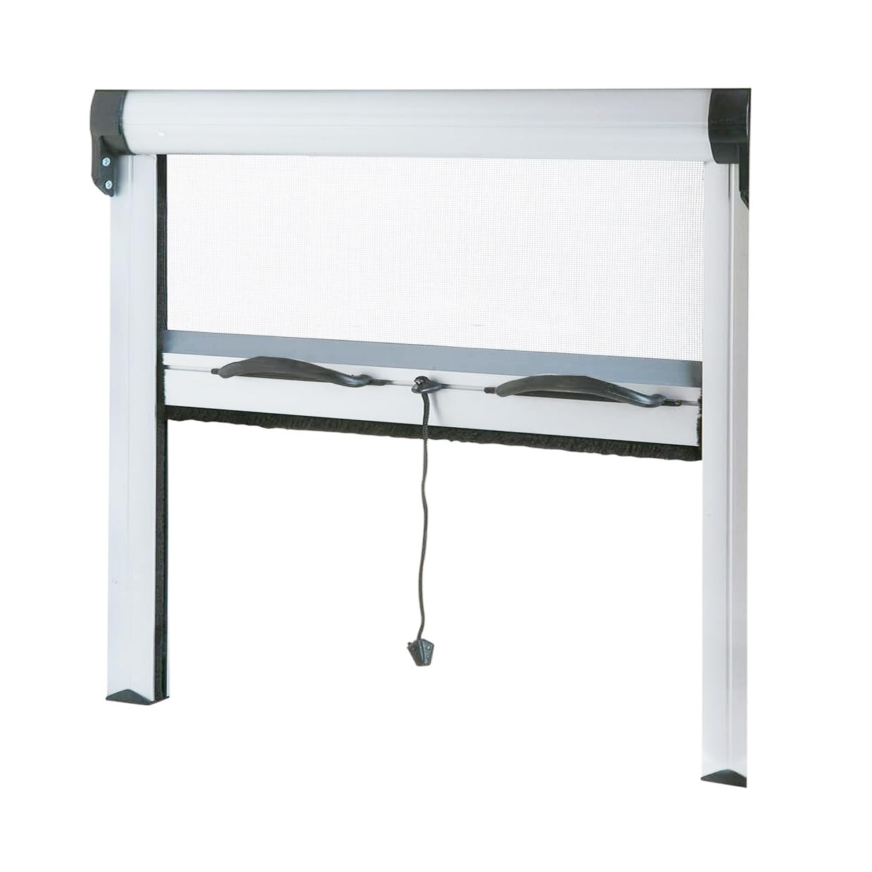Zanzariera a rullo in kit (cm 90x180 H – Bianco RAL 9010) Con sistema a molla decelerata. Disponibile in 11 colori - Misure da 70 a 140 x H 160/180