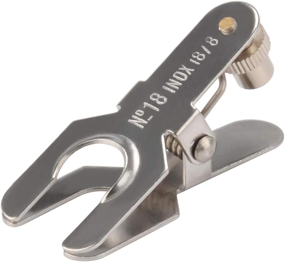 StonyLab Spherical Pinch Clamp, Stainless Steel Spherical Joint Clamp Holder with Screw Type Locking Nut for Laboratory, Size 18