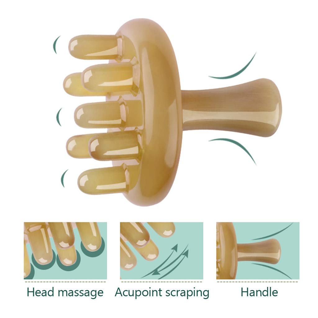 YXCKG Gua Sha Massage Werkzeug, Kopfmassage Combe, Hauptphysiotherapie-Werkzeuge für vollen Körper entspannen Sich Muskeln, Bauen Druck ab, Gesundheitsmassage für SPA-Akupunktur-Therapie