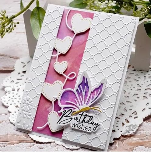 Valentine\'s Day Curvy Heart Side Metal Die Cuts,Heart Love Strips Cutting Dies Cut Stencils for DIY Invitation Card Scrapbooking Album Embossing Paper Dies Card Making