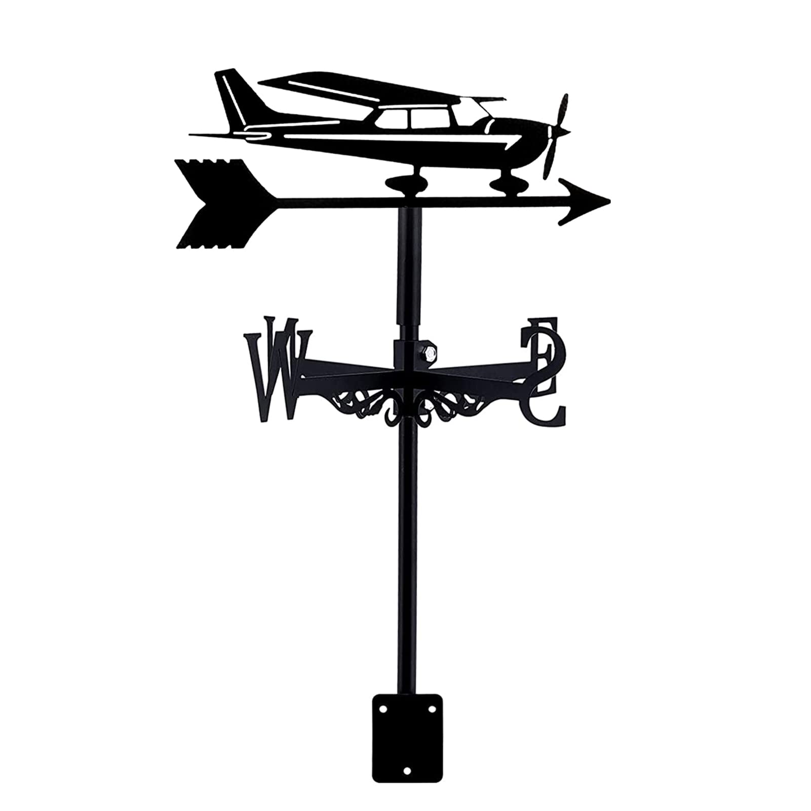 Girouette avec Fixation sur Toit, girouette en métal de Forme rétro, indicateur de Direction du Vent, décoration créative pour Jardin ou Maison, Cadeau