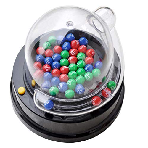 TOYANDONA Mini Picking Machine Bingo Spielzeug Lotterie Maschine Elektrische Shake Lucky Ball Spiel für Home Party 12x10.7x10.7cm