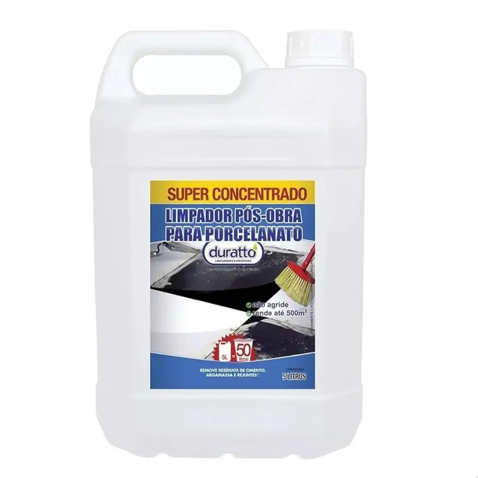 Duratto Limpador Pós-Obra Super Concentrado para Porcelanato, 5 Litros, Rende até 500m²