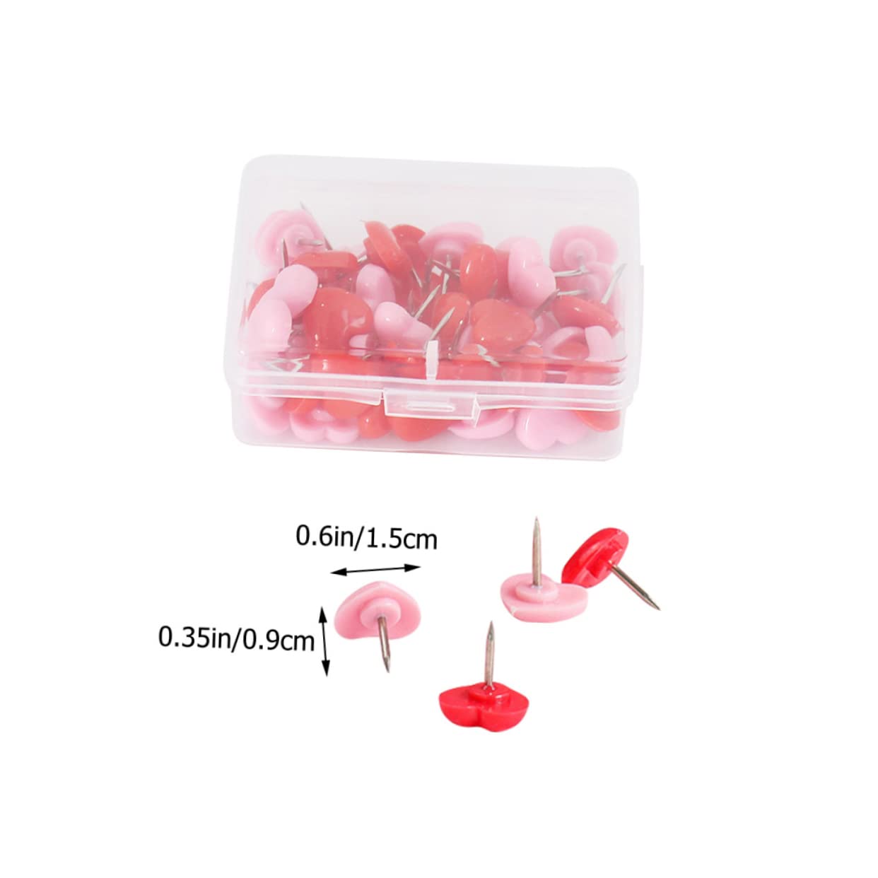 STOBOK Punaises Liège Forme De Cœur Multicolores pour Tableau Et Photos Accessoires pour Bureau Et Maison