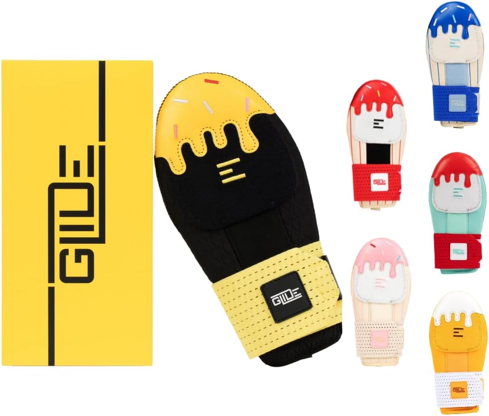 Sliding Mitt - Baseball Sliding Mitt Youth, Baseball & Softball, Ice Cream Drip Design, Left & Right Hands - Hand and Wrist Protection, Adjustable Wrist Strap