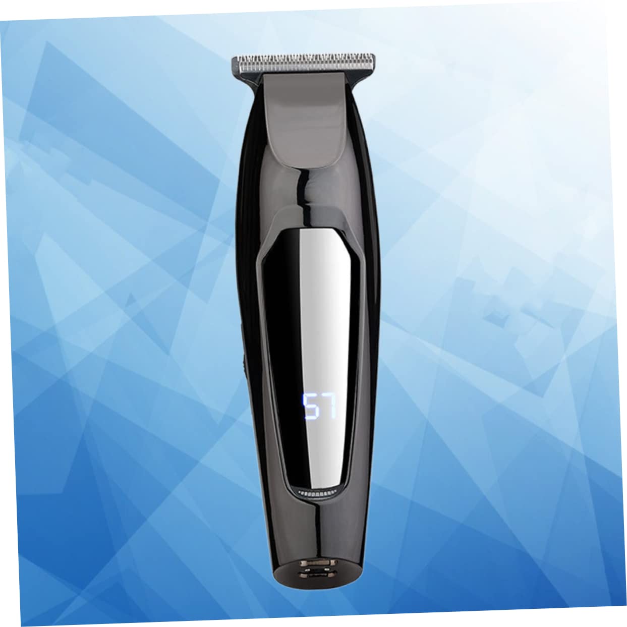 WOFASHPURET Display Electric Clipper Rechargeable Trimmer with Guide for Precise Cutting Black Shaper for Home Use