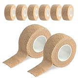 Selbstklebende, elastische Bandage: AnjoCare besteht zu 100 % aus natürlichem Pektin und haftet an sich selbst und nicht an der Haut oder den Haaren, was es zu einer idealen Lösung für die Fixierung von Bandagen ohne Stifte oder Klammern macht. Das Sportband lässt sich für schnelle Anwendungen leicht mit der Hand abreißen und in Sekundenschnelle entfernen.