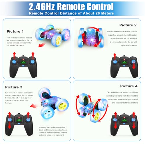 Carros RC com rotação dupla face de 360°